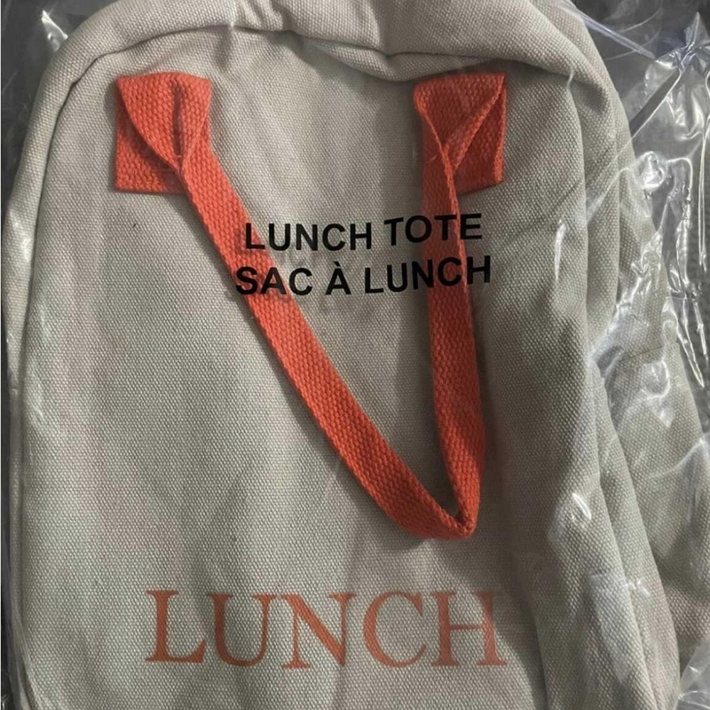 Avon Cream and Orange Lunch Tote Functional Accessory